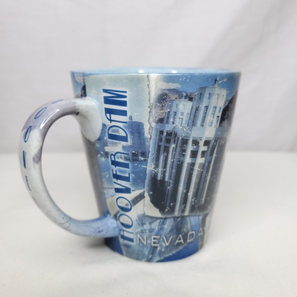 Hoover Dam Nevada Collage Blue Coffee Mug - Picture 3 of 6